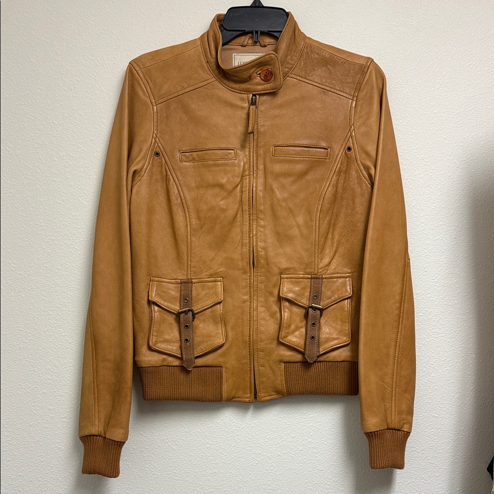 Lucky Brand Camel Leather Jacket